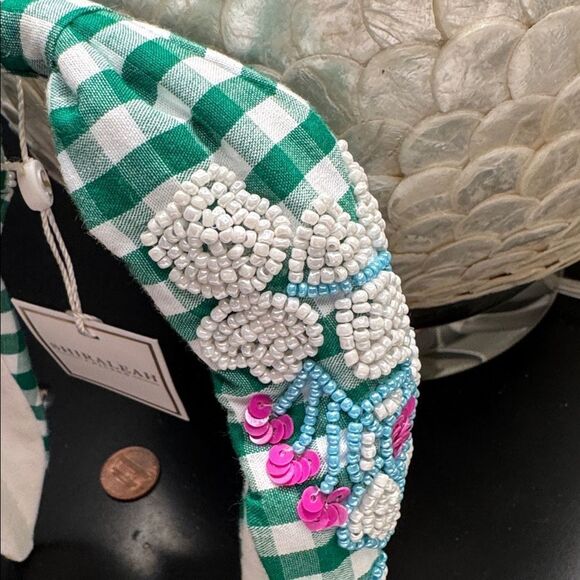 NWT Shiraleah Embellished Wide Check Headband